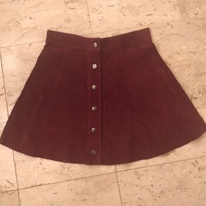 Maroon mini skirt